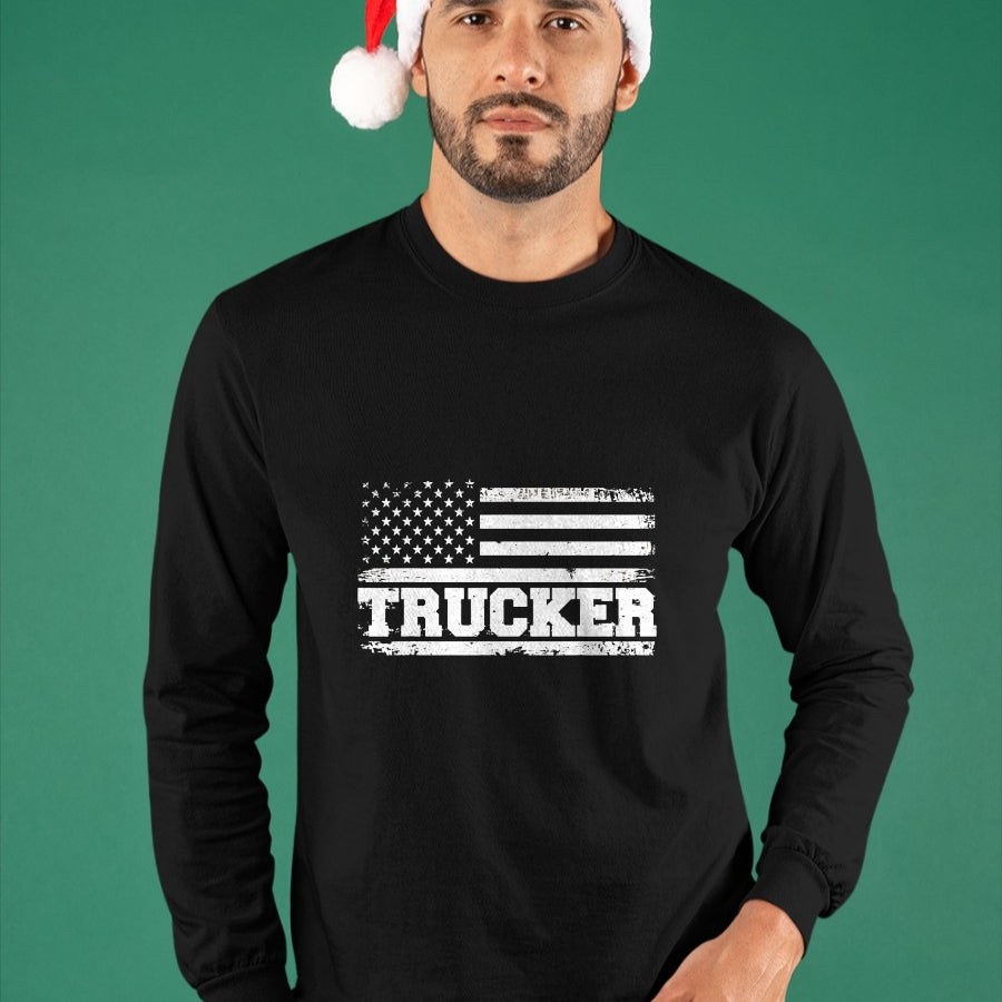 Best Truck Driver Life Shirt, Funny Trucker UnisexT-Shirt/Hoodie/Sweatshirt HLT00 - Truck Driver Trucker Us American Flag Patriotic T-Shirt
