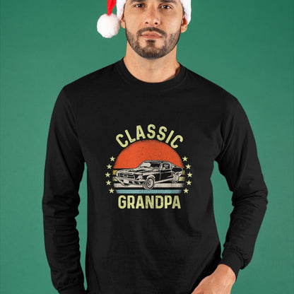 Best Grandpa Shirt, Proud Grandpa Unisex T-Shirt/Hoodie/Sweatshirt HLT00 - Funny Grandpa Classic Car Graphic Vintage Retro T-Shirt