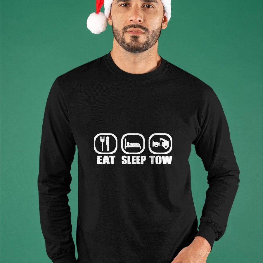 Best Truck Driver Life Shirt, Funny Trucker UnisexT-Shirt/Hoodie/Sweatshirt HLT00 - Eat Sleep Tow Tow Truck Driver Funny Towing Wrecker T-Shirt