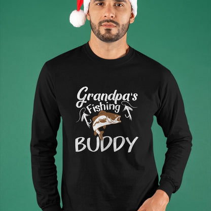 Best Grandpa Shirt, Proud Grandpa Unisex T-Shirt/Hoodie/Sweatshirt HLT00 - Grandpa's Fishing Buddy Grandson Granddaughter T-Shirt