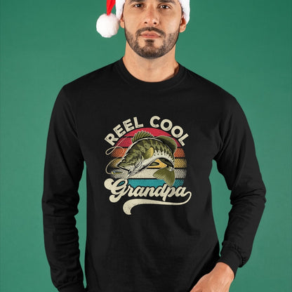 Best Grandpa Shirt, Proud Grandpa Unisex T-Shirt/Hoodie/Sweatshirt HLT00 - Reel Cool Grandpa Fishing Vintage Retro Father's Day Men Dad T-Shirt