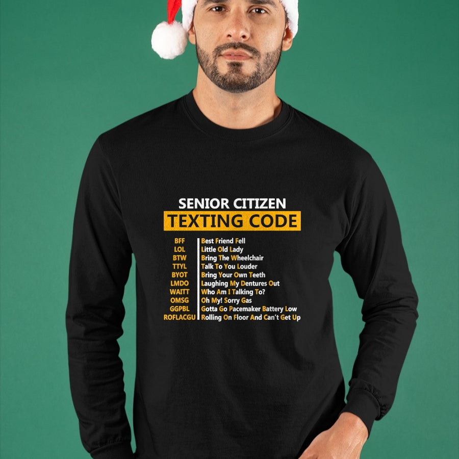 Best Grandpa Shirt, Proud Grandpa Unisex T-Shirt/Hoodie/Sweatshirt HLT00 - Funny Senior Citizen's Texting Code Design Gift for Grandpa T-Shirt