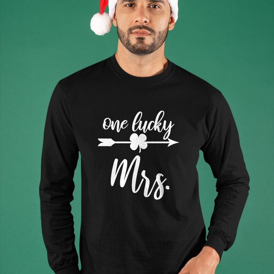 Best Wife Shirt, Wife and Husband Unisex T-Shirt/Hoodie/Sweatshirt HLT00 - Gift for wife T shirt, lucky wife   Womens Husband and Wife St Patricks Day T Shirt Gift One Lucky M