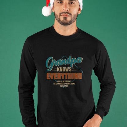 Best Grandpa Shirt, Proud Grandpa Unisex T-Shirt/Hoodie/Sweatshirt HLT00 - Funny grandpa knows everything for father's day T-Shirt (1)