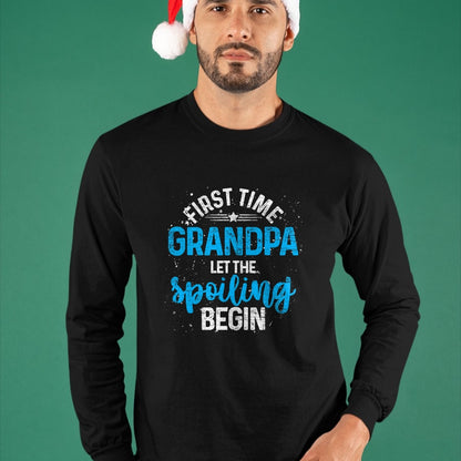 Best Grandpa Shirt, Proud Grandpa Unisex T-Shirt/Hoodie/Sweatshirt HLT00 - First Time Grandpa Let The Spoiling Begin Future Grandpa T-Shirt