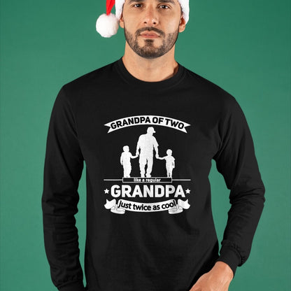 Best Grandpa Shirt, Proud Grandpa Unisex T-Shirt/Hoodie/Sweatshirt HLT00 - Grandpa of two Grandsons Grandpa Squared Grandpa of 2 Boys T-Shirt