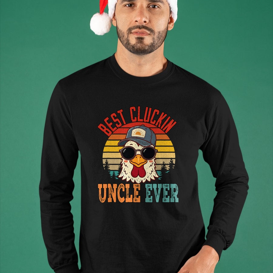 Best Farmer Life Shirt, Funny Farmer UnisexT-Shirt/Hoodie/Sweatshirt HLT00 - Vintage Best Cluckin Uncle Ever Chicken Father's Day Farmer T-Shirt