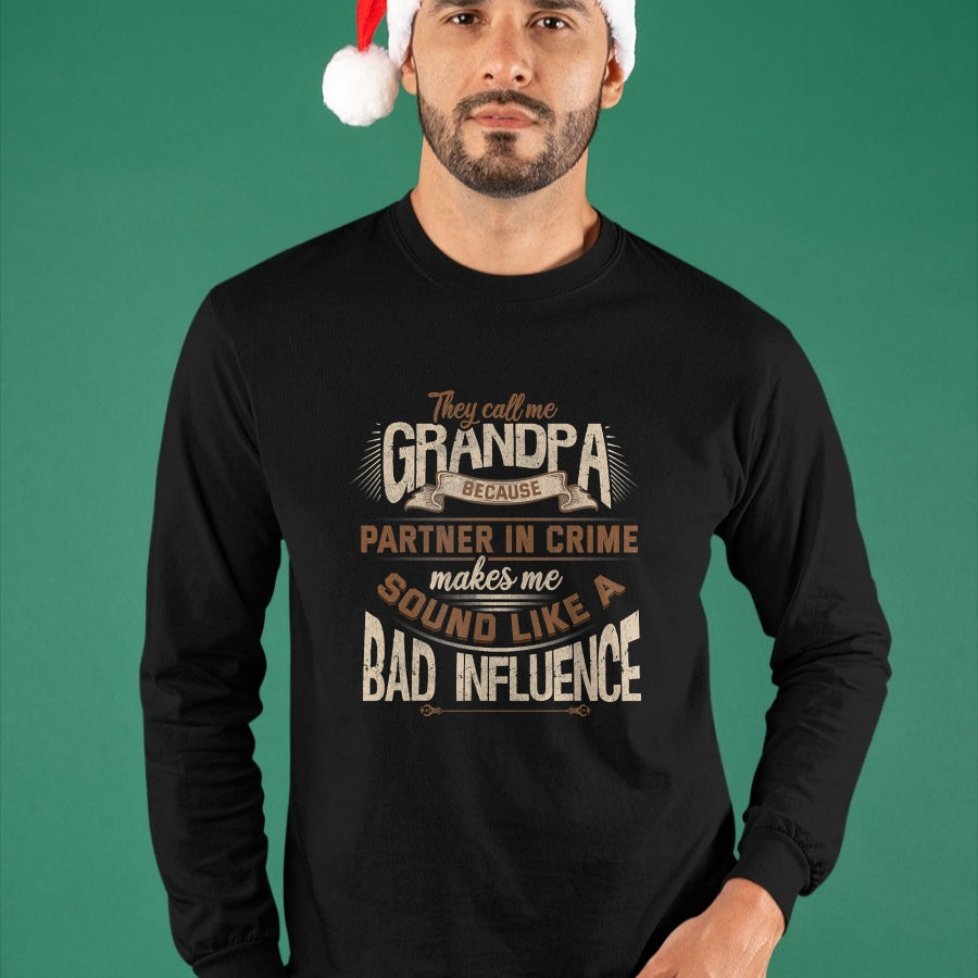 Best Grandpa Shirt, Proud Grandpa Unisex T-Shirt/Hoodie/Sweatshirt HLT00 - Funny Grandpa, Partner in Crime Phrase, Granddad Humor T-Shirt (1)