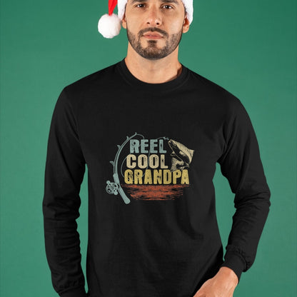 Best Grandpa Shirt, Proud Grandpa Unisex T-Shirt/Hoodie/Sweatshirt HLT00 -Funny Fishing Vintage Reel Cool Grandpa T-Shirt