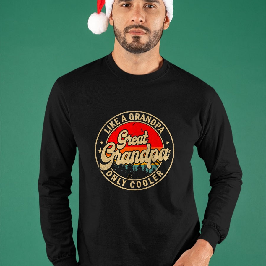 Best Grandpa Shirt, Proud Grandpa Unisex T-Shirt/Hoodie/Sweatshirt HLT00 - Great Grandpa Like A Grandpa Only Cooler Funny Grandpa T-Shirt (1)