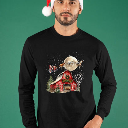 Best Farmer Life Shirt, Funny Farmer UnisexT-Shirt/Hoodie/Sweatshirt HLT00 - Funny Santa Claus Tractor Cows Farm Farmer Christmas Holiday T-Shirt