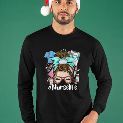 Funny Nurse Shirt, Nurse Unisex T-Shirt/Hoodie/Sweatshirt HLT00 - Funny NurseLife Nurse T-Shirt (1)