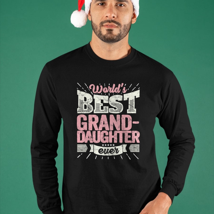 Best Grandpa Shirt, Proud Grandpa Unisex T-Shirt/Hoodie/Sweatshirt HLT00 - Cool Granddaughter Gift T Shirt World's Best Grand-Daughter T-Shirt