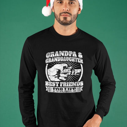 Best Grandpa Shirt, Proud Grandpa Unisex T-Shirt/Hoodie/Sweatshirt HLT00 -Grandpa Granddaughter Gift Family Shirt Grandad Fist Bump T-Shirt