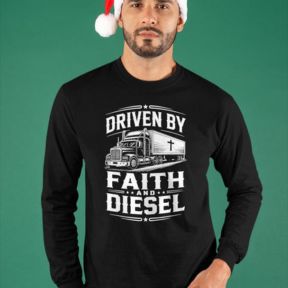 Best Truck Driver Life Shirt, Funny Trucker UnisexT-Shirt/Hoodie/Sweatshirt HLT00 - Driven Faith and Diesel Trucking Jesus Christian Trucker T-Shirt