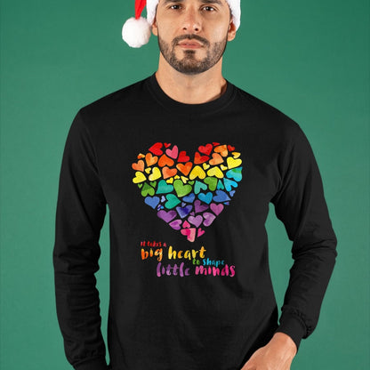 Best Teacher Shirt, Funny Teacher UnisexT-Shirt/Hoodie/Sweatshirt HLT00 - It Takes a Big Heart to Shape Little Minds Teacher Gift T-Shirt