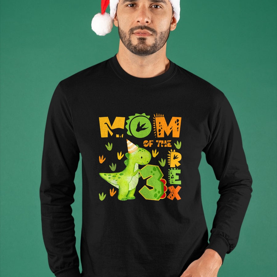 Best Dinosaur Lover Shirt, Funny Dinosaur UnisexT-Shirt/Hoodie/Sweatshirt HLT00 - Mom of The Three Rex 3rd Birthday Boy Dinosaur T-Rex T-Shirt