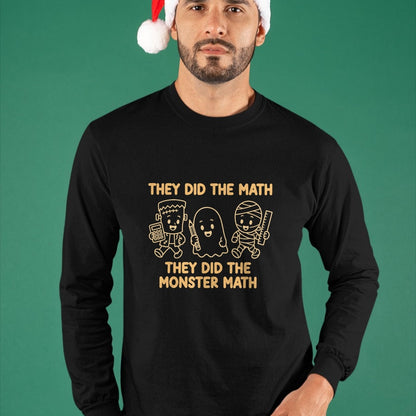 Best Teacher Shirt, Funny Teacher UnisexT-Shirt/Hoodie/Sweatshirt HLT00 - Cute Funny They Did The Monster Math Teachers Halloween T-Shirt (3)