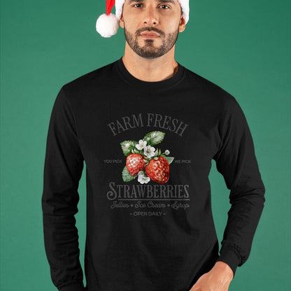 Best Farmer Life Shirt, Funny Farmer UnisexT-Shirt/Hoodie/Sweatshirt HLT00 - Farm Fresh Strawberries Vintage Strawberry Farmers Farm T-Shirt