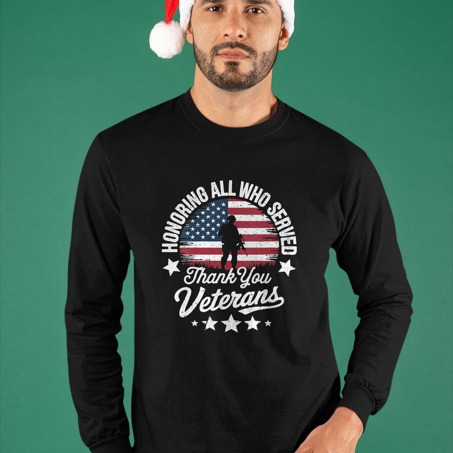 Proud Veteran Shirt, Funny Veteran UnisexT-Shirt/Hoodie/Sweatshirt HLT00 - Women_s Honoring All Who Served Thank You Veterans Day Memorial Day V-Neck T-Shirt