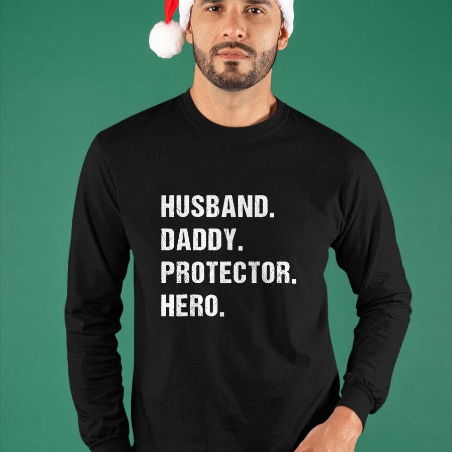 Best Wife Shirt, Wife and Husband Unisex T-Shirt/Hoodie/Sweatshirt HLT00 - Husband Daddy Protector Hero Fathers Day Gift For Dad Wife T-Shirt