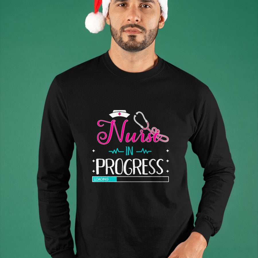 Funny Nurse Shirt, Nurse Unisex T-Shirt/Hoodie/Sweatshirt HLT00 - Nurse In Progress Loading Training Nursing Student T-Shirt