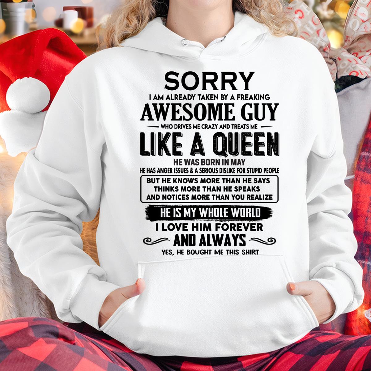 May - Sorry I am already taken by a freaking awesome guy - Gift for Wife From Husband - HLT05 (SKU-SRG-05)