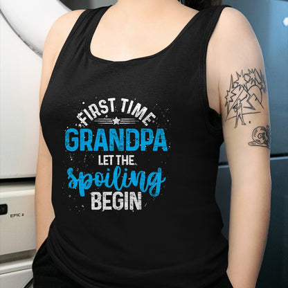 Best Grandpa Shirt, Proud Grandpa Unisex T-Shirt/Hoodie/Sweatshirt HLT00 - First Time Grandpa Let The Spoiling Begin Future Grandpa T-Shirt