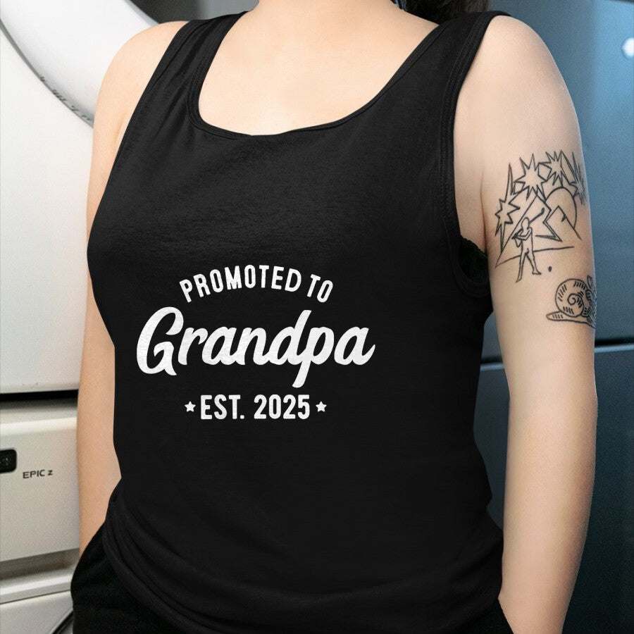 Best Grandpa Shirt, Proud Grandpa Unisex T-Shirt/Hoodie/Sweatshirt HLT00 - Promoted to Grandpa 2025 Soon to Be Grandfather New Grandpa T-Shirt (1)