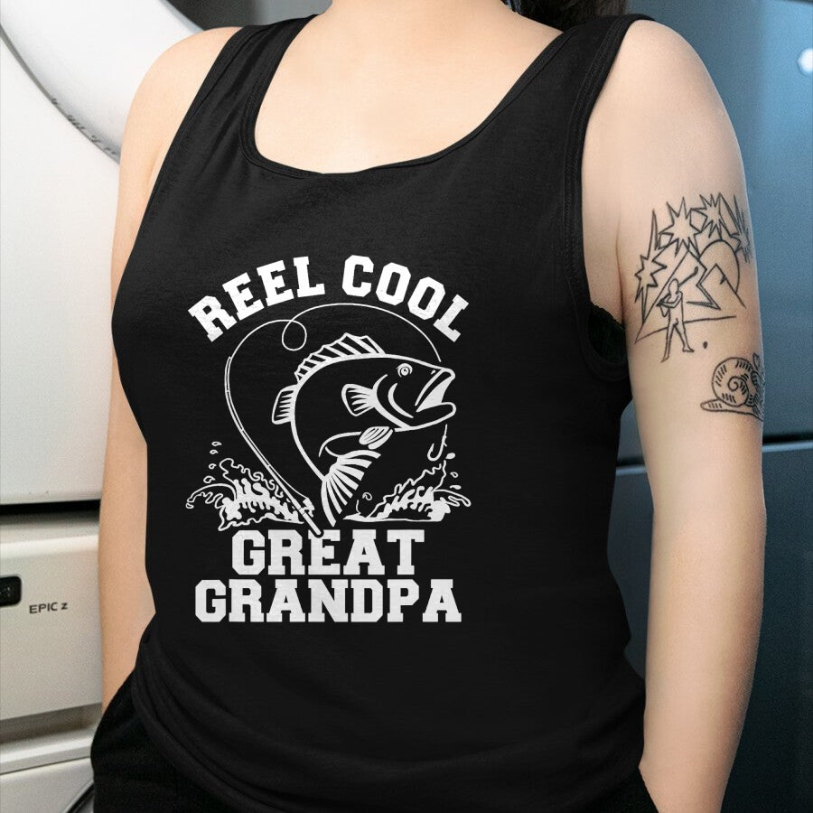 Best Grandpa Shirt, Proud Grandpa Unisex T-Shirt/Hoodie/Sweatshirt HLT00 - Reel cool great grandpa T-Shirt