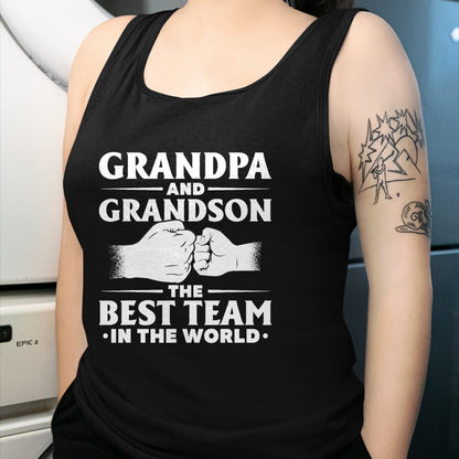 Best Grandpa Shirt, Proud Grandpa Unisex T-Shirt/Hoodie/Sweatshirt HLT00 - Father's Day Gift Grandpa The Man The Myth The Bad Influence T-Shirt