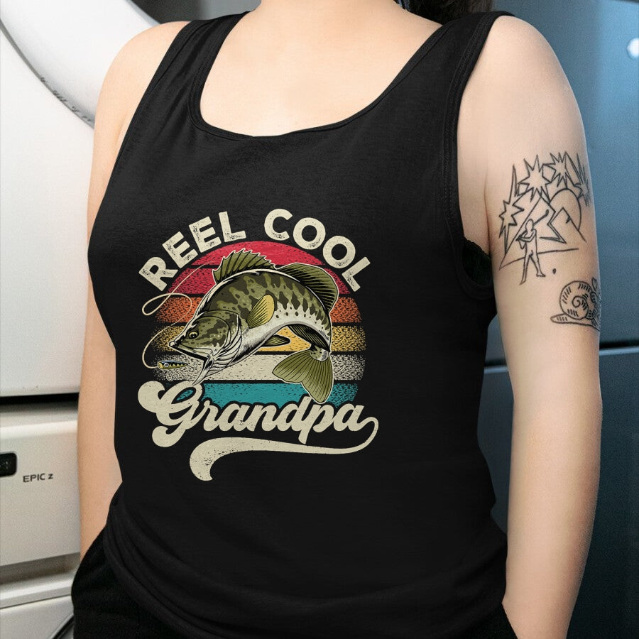 Best Grandpa Shirt, Proud Grandpa Unisex T-Shirt/Hoodie/Sweatshirt HLT00 - Reel Cool Grandpa Fishing Vintage Retro Father's Day Men Dad T-Shirt