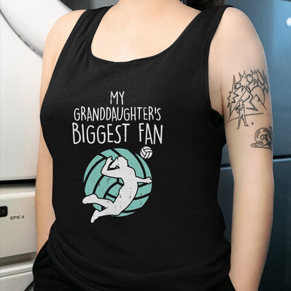 Best Grandpa Shirt, Proud Grandpa Unisex T-Shirt/Hoodie/Sweatshirt HLT00 - Granddaughters Biggest Fan Volleyball Family Grandma Grandpa T-Shirt