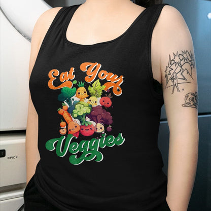 Best Farmer Life Shirt, Funny Farmer UnisexT-Shirt/Hoodie/Sweatshirt HLT00 - Eat Your Cute Veggies Kawaii Toddler Vegan Farmer Vegetable T-Shirt, Youth, White, Small