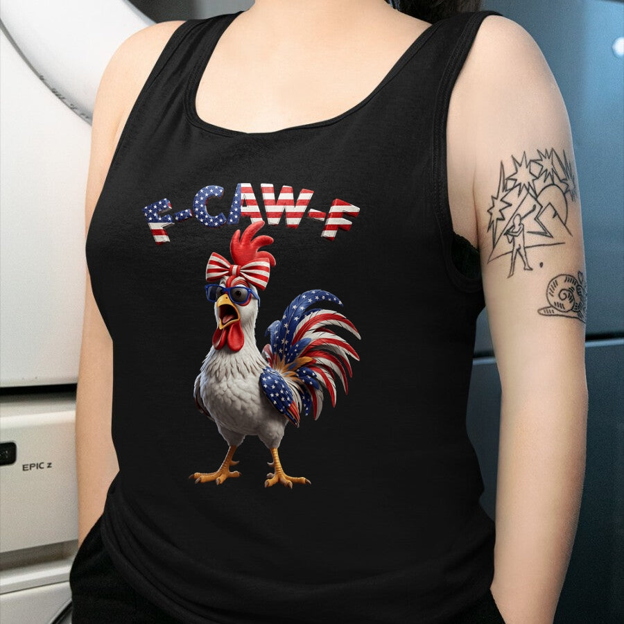 Best Farmer Life Shirt, Funny Farmer UnisexT-Shirt/Hoodie/Sweatshirt HLT00 - F Caw F Rooster 4th of July American Flag Fawk Chicken Humor T-Shirt