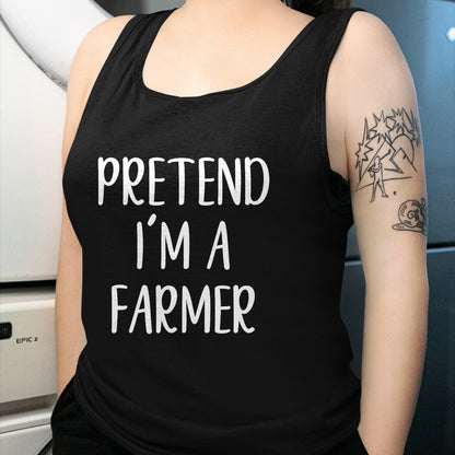 Best Farmer Life Shirt, Funny Farmer UnisexT-Shirt/Hoodie/Sweatshirt HLT00 - Pretend I'm A Farmer Costume Halloween Funny Easy Adult Kid T-Shirt