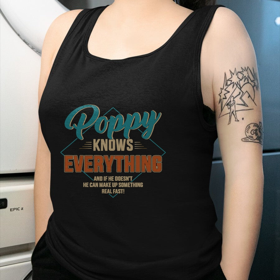 Best Grandpa Shirt, Proud Grandpa Unisex T-Shirt/Hoodie/Sweatshirt HLT00 - Funny poppy knows everything for grandpa and father's day T-Shirt (1)