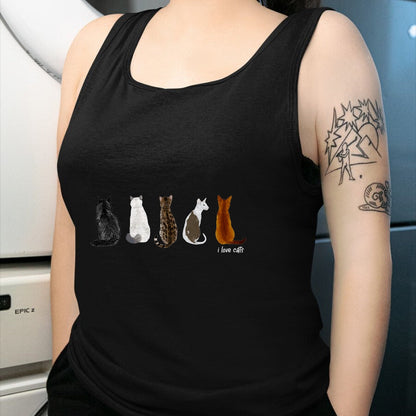 Cat Love Shirt, Funny Cat Lover Gift UnisexT-Shirt/Hoodie/Sweatshirt HLT00 - I Love Cats for Cat Lovers T-Shirt