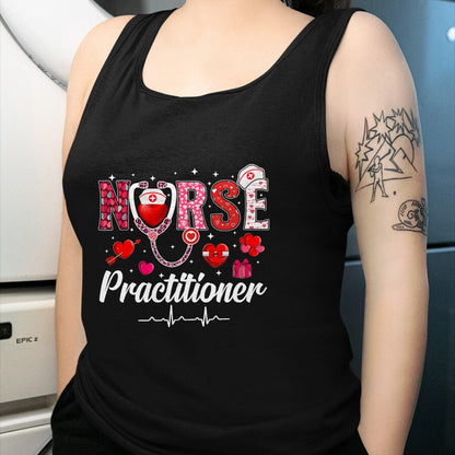 Funny Nurse Shirt, Nurse Unisex T-Shirt/Hoodie/Sweatshirt HLT00 - Valentines Nurse Practitioner Scrubs Nurse Life Stethoscope T-Shirt