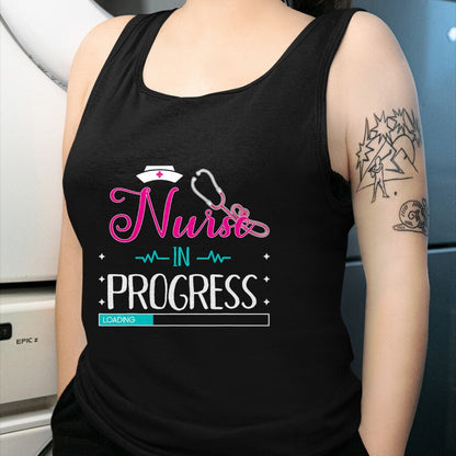 Funny Nurse Shirt, Nurse Unisex T-Shirt/Hoodie/Sweatshirt HLT00 - Nurse In Progress Loading Training Nursing Student T-Shirt