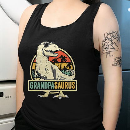 Best Grandpa Shirt, Proud Grandpa Unisex T-Shirt/Hoodie/Sweatshirt HLT00 - Grandpasaurus T Rex Dinosaur Grandpa Saurus Family Matching T-Shirt