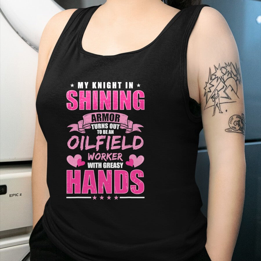 Best Wife Shirt, Wife and Husband Unisex T-Shirt/Hoodie/Sweatshirt HLT00 - Oilfeild Oilfield Girlfriend Spoiled Oilfield Wife T-Shirt