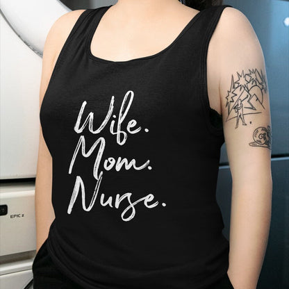 Funny Nurse Shirt, Nurse Unisex T-Shirt/Hoodie/Sweatshirt HLT00 - Wife Mom Nurse TShirt Nurse Appreciation RN Gift Week T-Shirt
