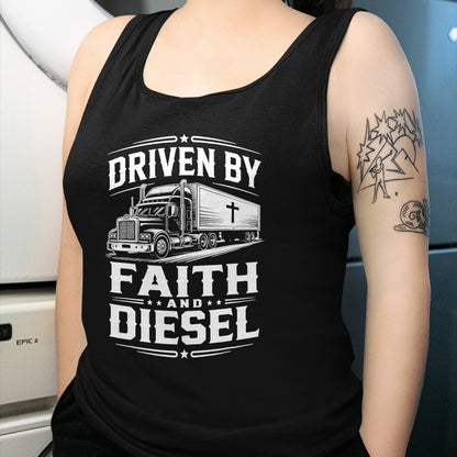 Best Truck Driver Life Shirt, Funny Trucker UnisexT-Shirt/Hoodie/Sweatshirt HLT00 - Driven Faith and Diesel Trucking Jesus Christian Trucker T-Shirt