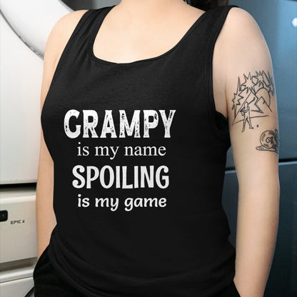 Best Grandpa Shirt, Proud Grandpa Unisex T-Shirt/Hoodie/Sweatshirt HLT00 - Grampy Is My Name Spoiling Is My Game Grandfather Grandpa T-Shirt