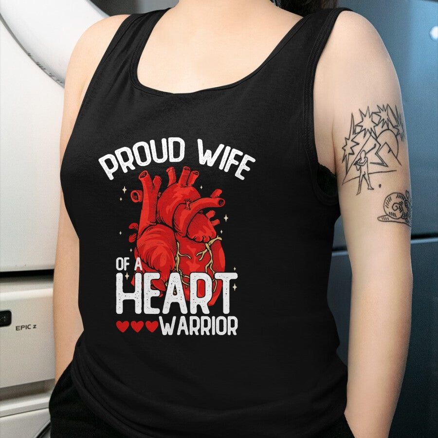 Best Wife Shirt, Wife and Husband Unisex T-Shirt/Hoodie/Sweatshirt HLT00 - Gift for wife T shirt, lucky wife   Proud Wife Of A Heart Warrior Heart Surgery T-Shirt