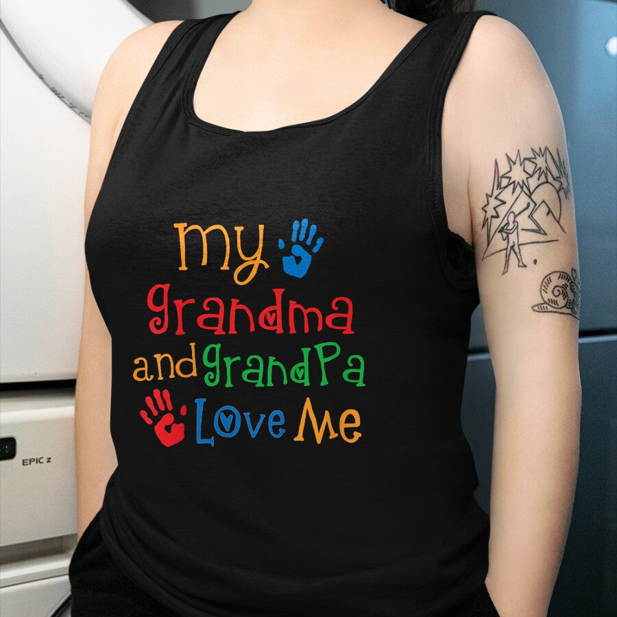 Best Grandpa Shirt, Proud Grandpa Unisex T-Shirt/Hoodie/Sweatshirt HLT00 - Grandma And Grandpa Love Me T-shirt Grandchild Tee T-Shirt