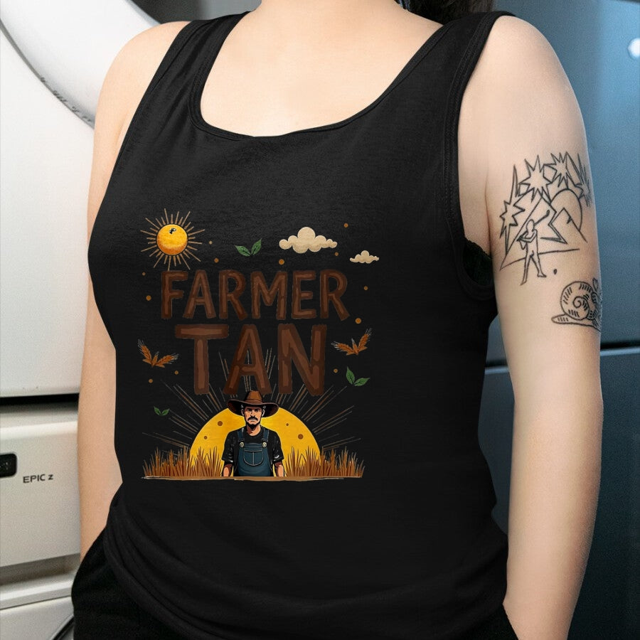 Best Farmer Life Shirt, Funny Farmer UnisexT-Shirt/Hoodie/Sweatshirt HLT00 - Farmer Tan Rustic Sun-Kissed Countryside T-Shirt