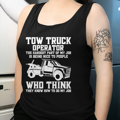 Best Truck Driver Life Shirt, Funny Trucker UnisexT-Shirt/Hoodie/Sweatshirt HLT00 - Funny Tow Truck Driver & Tow Operator Wrecker T-Shirt (1)