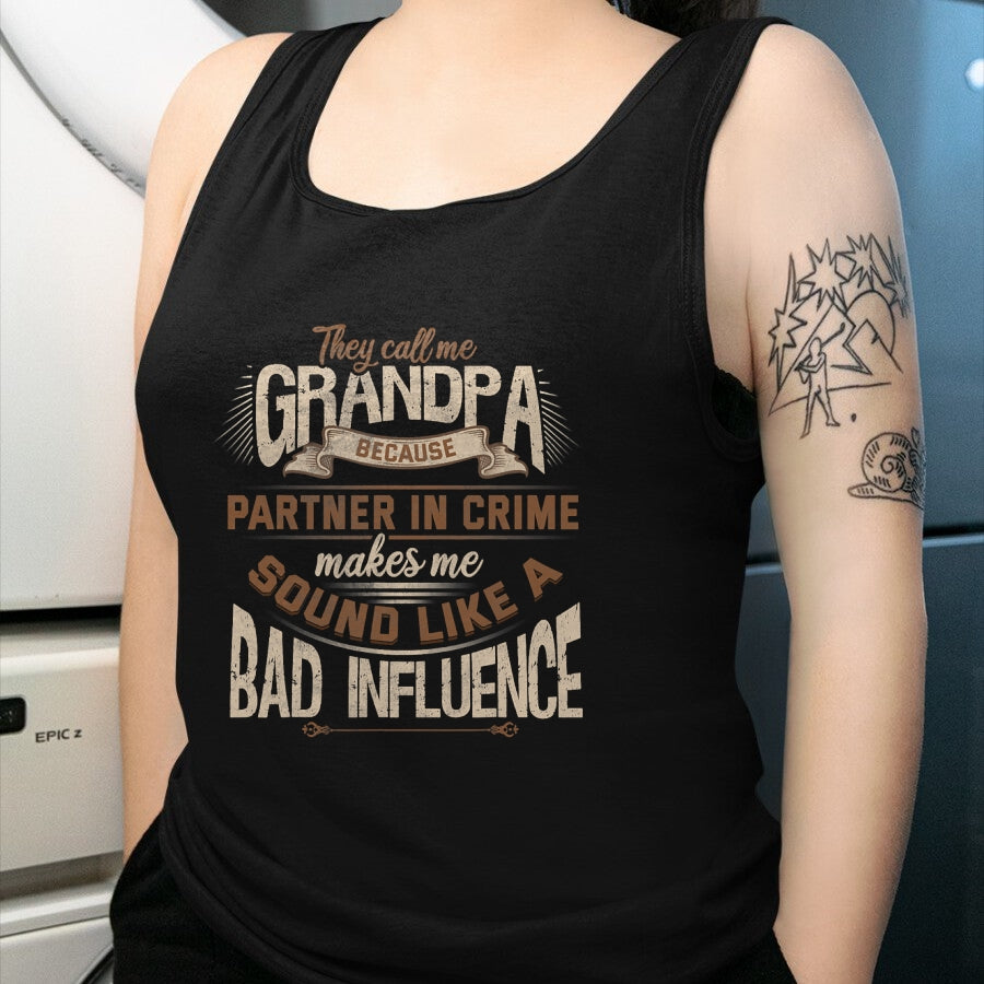 Best Grandpa Shirt, Proud Grandpa Unisex T-Shirt/Hoodie/Sweatshirt HLT00 - Funny Grandpa, Partner in Crime Phrase, Granddad Humor T-Shirt (1)